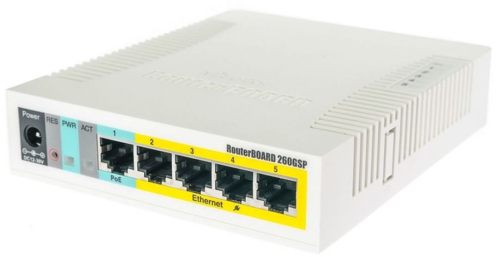 Комутатор MikroTik RB260GSP (CSS106-1G-4P-1S) - фото Комутатор MikroTik RB260GSP (CSS106-1G-4P-1S) - фото - інтернет-магазин електроніки та побутової техніки TTT