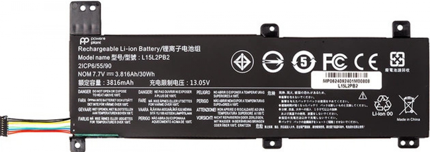 Акумулятор PowerPlant для Lenovo IdeaPad 310-14ISK (L15L2PB2) 7.7V 3816mAh (NB482603) - фото - інтернет-магазин електроніки та побутової техніки TTT