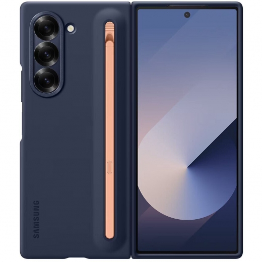 Чехол Samsung Standing Cover with Pen для Samsung Galaxy Fold 6 (EF-OF95PCNEGUA) Navy - фото - интернет-магазин электроники и бытовой техники TTT