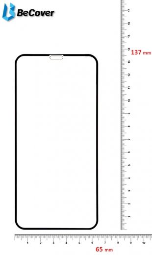 Захисне скло BeCover для Apple iPhone XS (702622) Black - фото - інтернет-магазин електроніки та побутової техніки TTT
