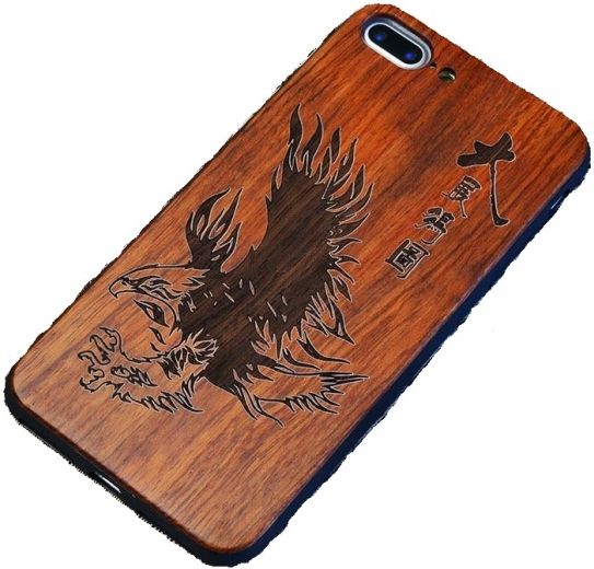 Накладка Boogic Wooden iPhone 8 Eagle - фото - інтернет-магазин електроніки та побутової техніки TTT