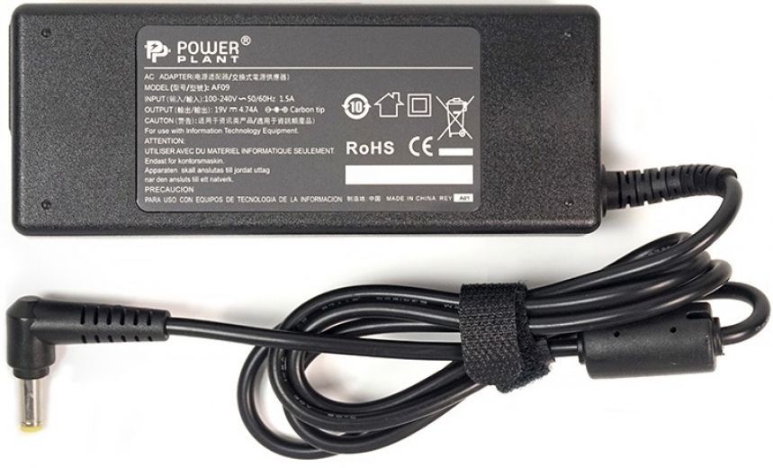 Блок питания PowerPlant для ноутбуков ASUS 220V, 19V 90W 4.74A (5.5*2.5) (AS90F5525) - фото - интернет-магазин электроники и бытовой техники TTT