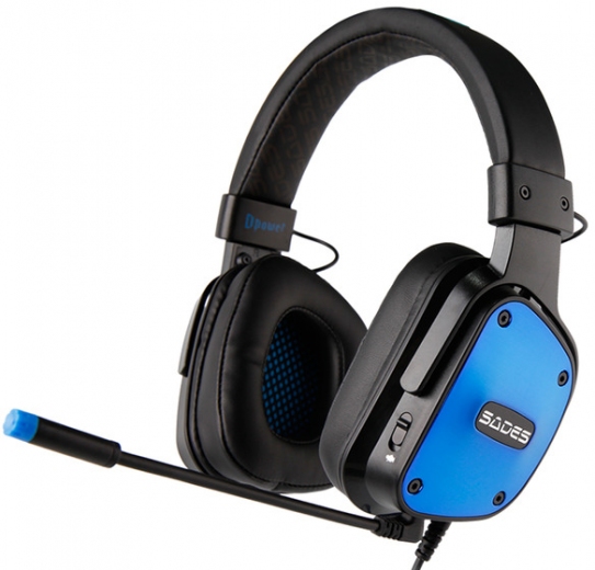 Наушники Sades SA-722 Dpower (sa722blj) Black/Blue - фото - интернет-магазин электроники и бытовой техники TTT