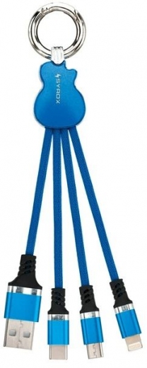 Кабель Syrox C90 2A 3в1 (Lightning+Micro+Type-C) Style keychain - фото - интернет-магазин электроники и бытовой техники TTT