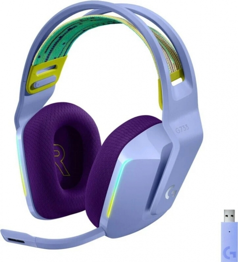 Гарнитура Logitech G733 Lightspeed (981-000890) Lilac  - фото Гарнитура Logitech G733 Lightspeed (981-000890) Lilac  - фото - интернет-магазин электроники и бытовой техники TTT