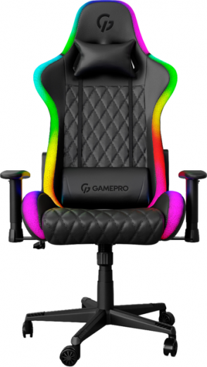 Кресло геймерское GamePro Hero RGB (GC-700-Black) Black  - фото - интернет-магазин электроники и бытовой техники TTT