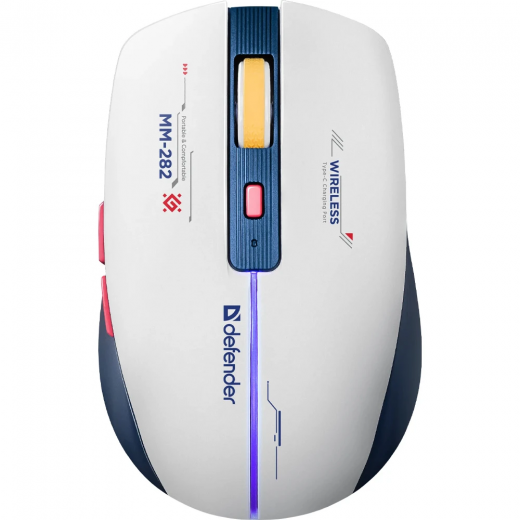 Миша DEFENDER Dila MM-282 (52282) White-Blue  - фото - інтернет-магазин електроніки та побутової техніки TTT