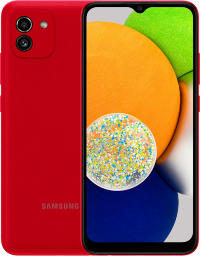 Смартфон Samsung Galaxy A03 4/64GB  (SM-A035FZRGSEK) Red - фото - интернет-магазин электроники и бытовой техники TTT