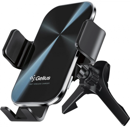 Автотримач для телефона Gelius GP-WCH010 Odyssey Wireless Charging 15W Black - фото - інтернет-магазин електроніки та побутової техніки TTT