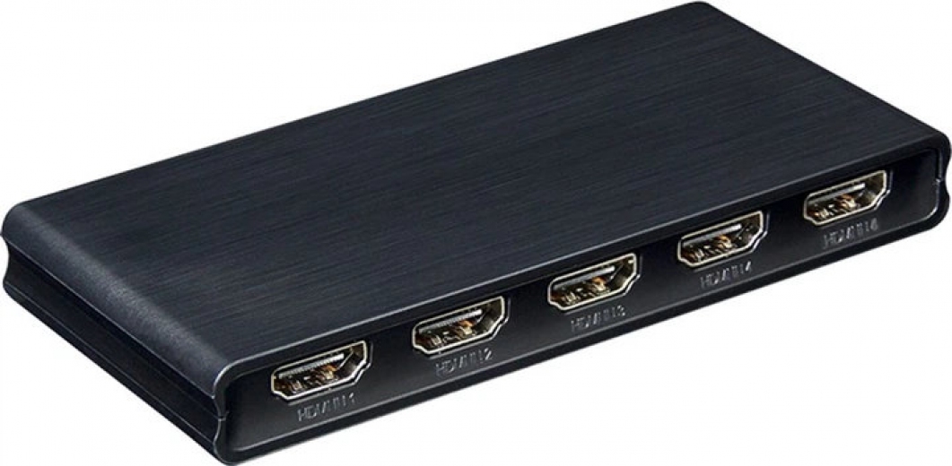 Комутатор  PowerPlant HDMI 2.0 5х1 з ІЧ-пультом дистанційного керування (HDSW5X1) - фото - інтернет-магазин електроніки та побутової техніки TTT