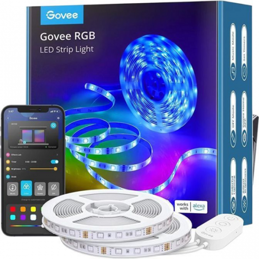 Лента светодиодная умная Govee H611 LED Strip Lights, 10м, RGB, WI-FI/Bluetooth (H61103A3) - фото - интернет-магазин электроники и бытовой техники TTT