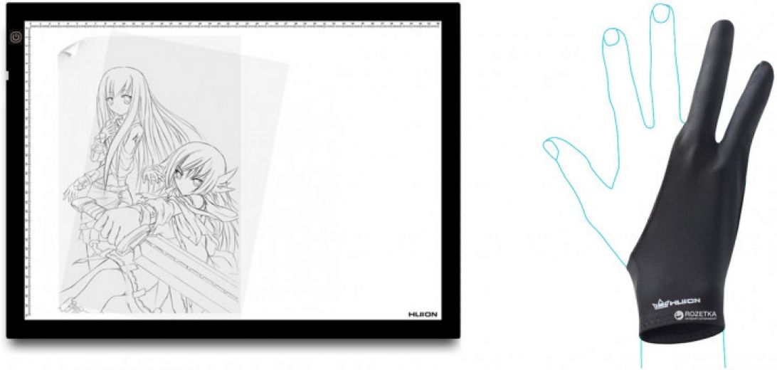 LED планшет (светокопировальный) Huion A3 с перчаткой - фото LED планшет (светокопировальный) Huion A3 с перчаткой - фото - интернет-магазин электроники и бытовой техники TTT