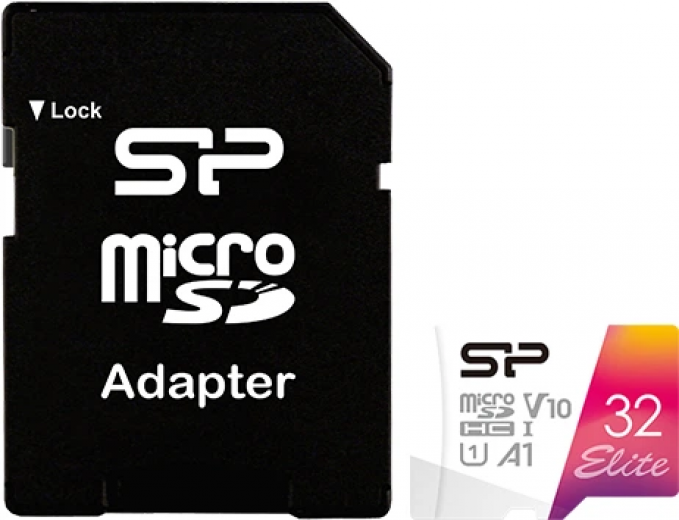 Карта памяти Silicon Power Elite Colorful microSDHC 32Gb Class 10 UHS-I U1 A1 V10 + SD-адаптер (SP032GBSTHBV1V20SP) - фото - интернет-магазин электроники и бытовой техники TTT