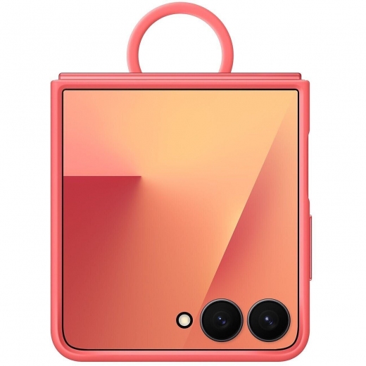 Панель Silicone Cover with Ring для Samsung Galaxy Flip 7 (EF-PF766TREGUA) Red - фото - интернет-магазин электроники и бытовой техники TTT