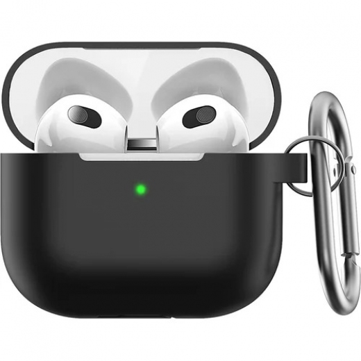 Чехол KeyBudz Elevate Series Keychain for Apple AirPods 3 (AP3_S5_BLK) Black - фото - интернет-магазин электроники и бытовой техники TTT