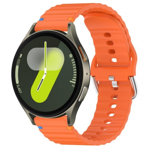 Ремешок BeCover Ribbed Straight для Samsung Galaxy Watch 7 40/44mm/7 FE/6/6 Classic/5/5 Pro/4/4 Classic/Watch 3 41mm (714849) Orange - фото - интернет-магазин электроники и бытовой техники TTT