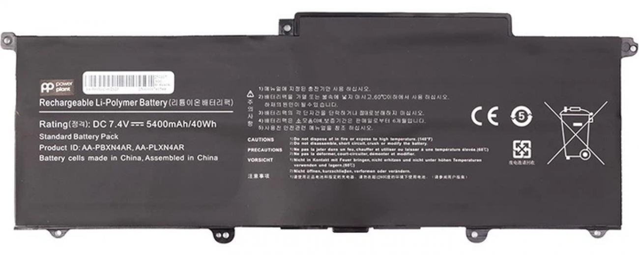 Аккумулятор PowerPlant для Samsung 900X3B (AA-PLXN4AR) 7.4V 5400mAh (NB490189) - фото - интернет-магазин электроники и бытовой техники TTT