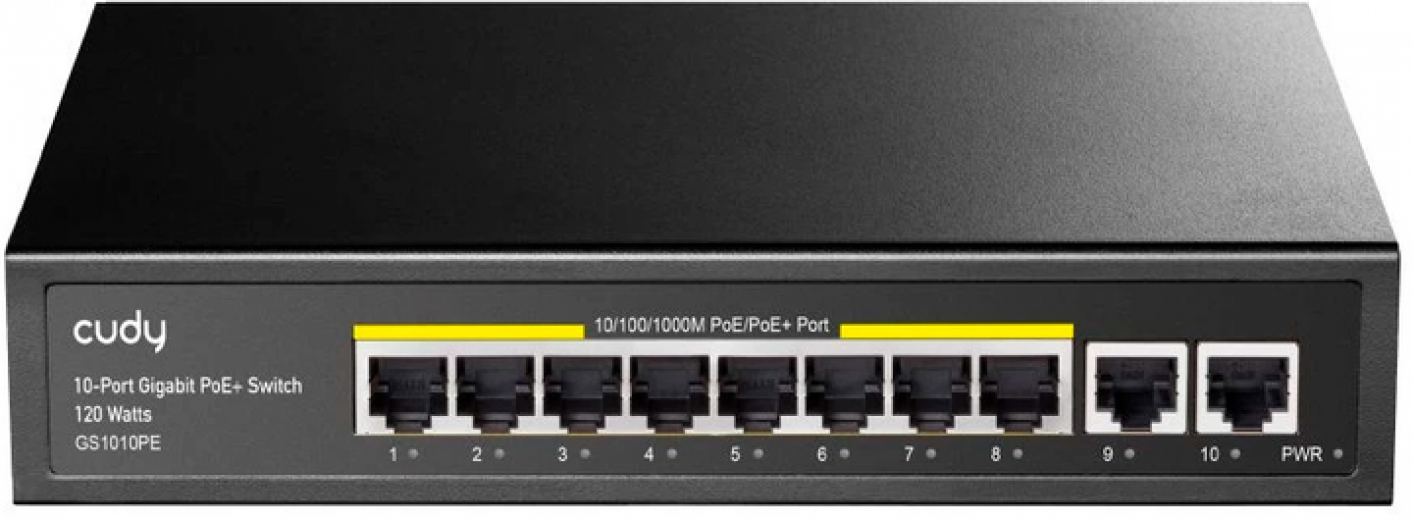 Коммутатор Cudy GS1010PE  - фото Коммутатор Cudy GS1010PE  - фото - интернет-магазин электроники и бытовой техники TTT