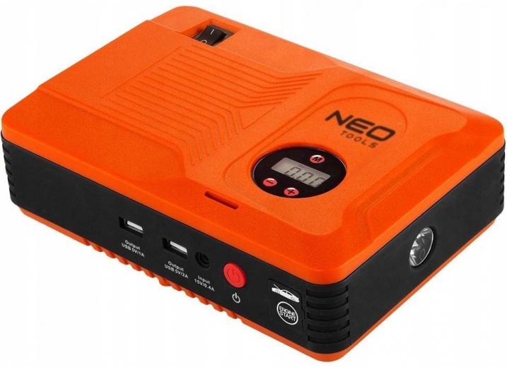 Пусковое устройство Neo Tools Jump Starter Power Bank, для автомобилей, 14000мАч, 2хUSB 5В, 12В, пуск 400A, компрессор 3.5 бар, фонарик LED - фото Пусковое устройство Neo Tools Jump Starter Power Bank, для автомобилей, 14000мАч, 2хUSB 5В, 12В, пуск 400A, компрессор 3.5 бар, фонарик LED - фото - интернет-магазин электроники и бытовой техники TTT