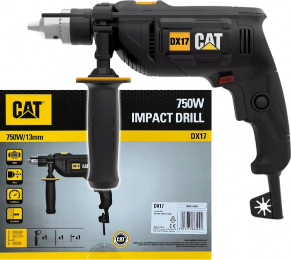 Дриль ударний мережевий CAT DX17 - фото Дриль ударний мережевий CAT DX17 - фото - інтернет-магазин електроніки та побутової техніки TTT