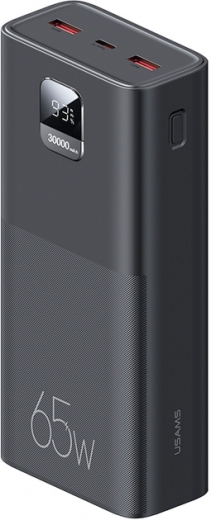 УМБ Usams PB68 30000 mAh QC3.0+PD3.0 65W (ATXLOGTC01) Black - фото УМБ Usams PB68 30000 mAh QC3.0+PD3.0 65W (ATXLOGTC01) Black - фото - интернет-магазин электроники и бытовой техники TTT