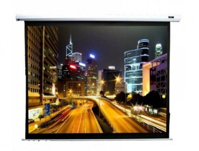 Проекционный моторизированный экран Elite Screens (Electric100V) White Case - фото - интернет-магазин электроники и бытовой техники TTT