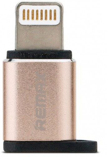 Адаптер Remax RA-USB2 micro-lightning Gold - фото - интернет-магазин электроники и бытовой техники TTT