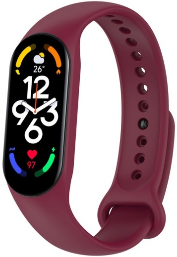 Ремінець BeCover для Xiaomi Mi Smart Band 7 (707491) Red Wine - фото - інтернет-магазин електроніки та побутової техніки TTT