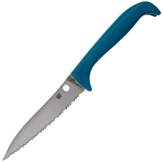 Ніж Spyderco Counter Puppy Serrated (K20SBL) Blue  - фото - інтернет-магазин електроніки та побутової техніки TTT