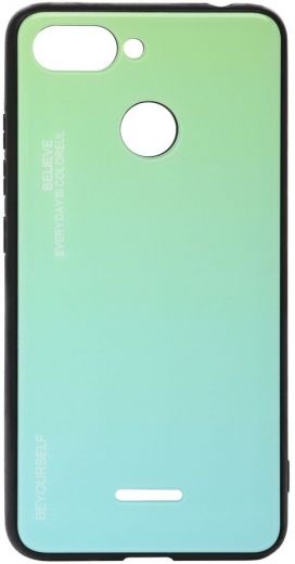 Панель BeCover Gradient Glass для Xiaomi Redmi 6 (703579) Green-Blue - фото - интернет-магазин электроники и бытовой техники TTT