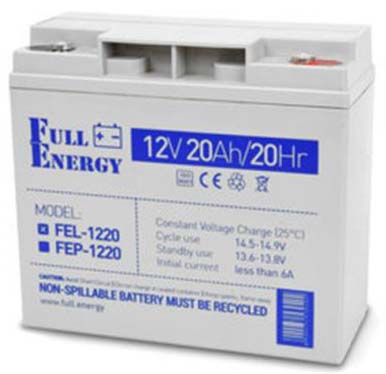 Акумуляторна батарея Full Energy FEL-1220 12V 20AH (FEL-1220) GEL - фото - інтернет-магазин електроніки та побутової техніки TTT