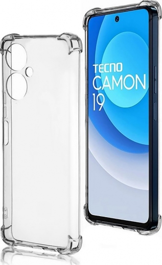 Панель BeCover Anti-Shock для Tecno Camon 19 (CI6n) / 19 Pro (CI8n) (708901) Clear - фото - інтернет-магазин електроніки та побутової техніки TTT