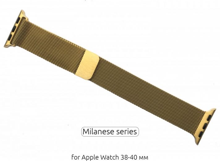 Ремешок ArmorStandart Milanese Loop Band для Apple Watch All Series 38-40 mm (ARM52236) Gold - фото - интернет-магазин электроники и бытовой техники TTT