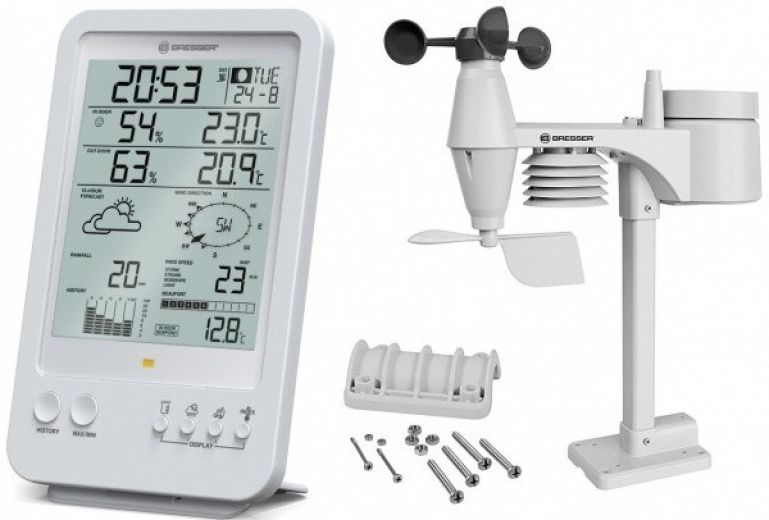 Метеостанция Bresser Weather Center 5-in-1 White - фото Метеостанция Bresser Weather Center 5-in-1 White - фото - интернет-магазин электроники и бытовой техники TTT