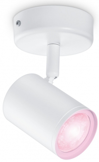 Розумний накладний точковий світильник WiZ IMAGEO Spots 1x5W 2200-6500K RGB Wi-Fi White - фото - інтернет-магазин електроніки та побутової техніки TTT