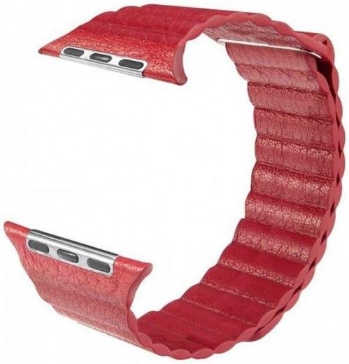 Ремінець Apple Leather Loop Band for Apple Watch 42mm Red - фото - інтернет-магазин електроніки та побутової техніки TTT