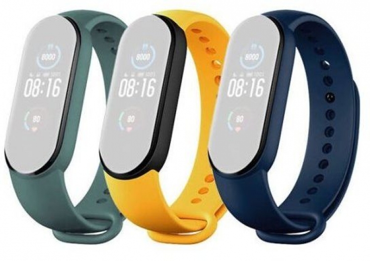 Ремінець Xiaomi Original Strap для Xiaomi Mi Smart Band 5/6 3шт (BHR4640GL) Navy Blue/Yellow/Mint Green - фото - інтернет-магазин електроніки та побутової техніки TTT