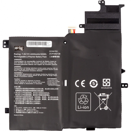 Аккумулятор PowerPlant для Asus VivoBook S460UA (C21N1701) 7.6V 4000mAh (NB432080) - фото - интернет-магазин электроники и бытовой техники TTT