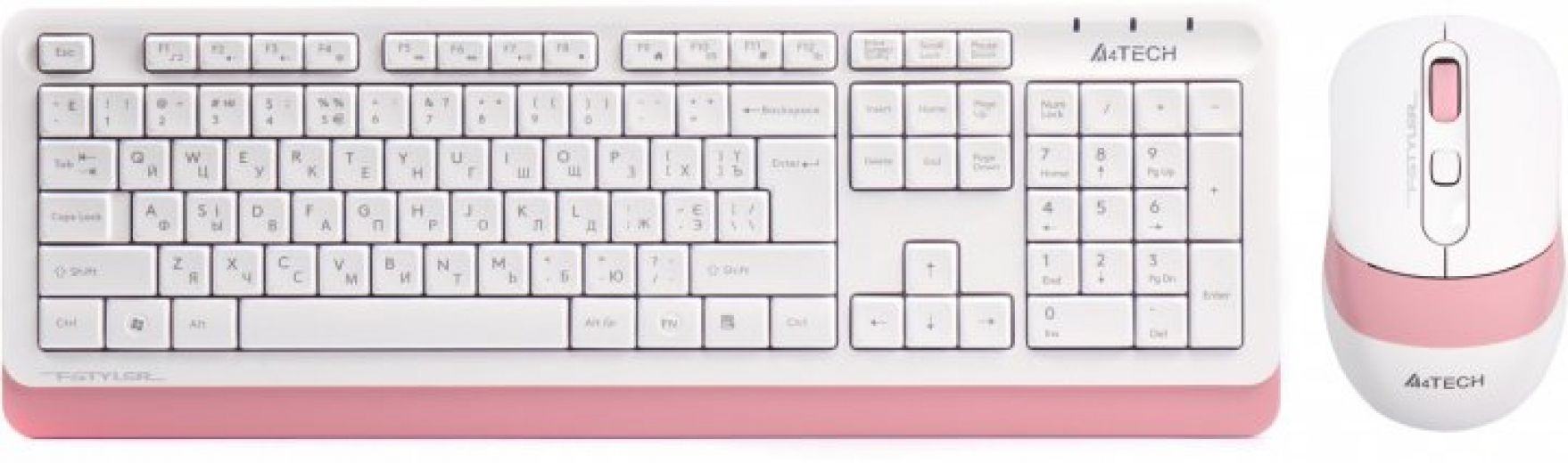 Комплект беспроводной A4Tech FG1010 (4711421947503) Pink/White - фото Комплект беспроводной A4Tech FG1010 (4711421947503) Pink/White - фото - интернет-магазин электроники и бытовой техники TTT