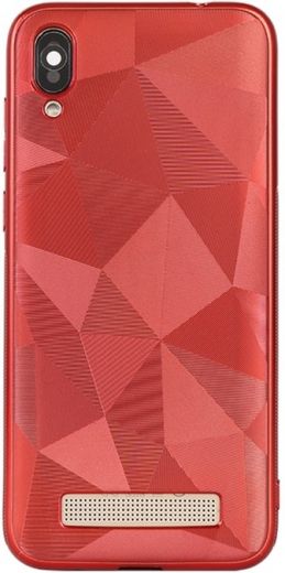 Панель Doogee 3D diamond TPU для Doogee X90 (109890) Red - фото - інтернет-магазин електроніки та побутової техніки TTT