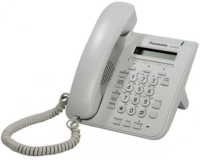 IP-телефон Panasonic KX-NT511ARUW White - фото - інтернет-магазин електроніки та побутової техніки TTT