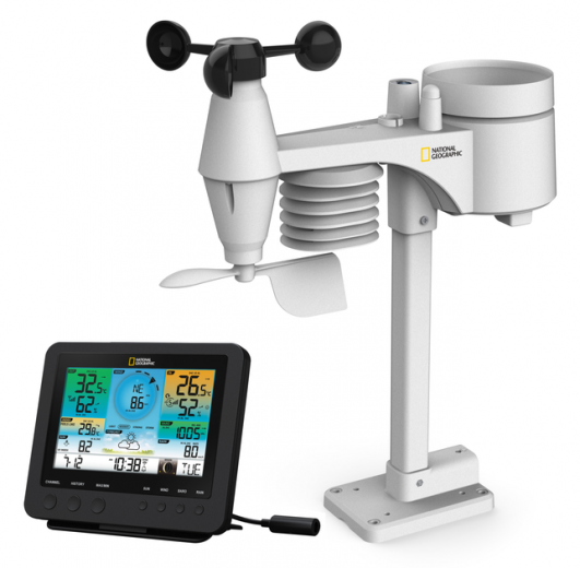 Метеостанция National Geographic WIFI Colour Weather Center 7-in-1 Sensor (9080600) - фото Метеостанция National Geographic WIFI Colour Weather Center 7-in-1 Sensor (9080600) - фото - интернет-магазин электроники и бытовой техники TTT
