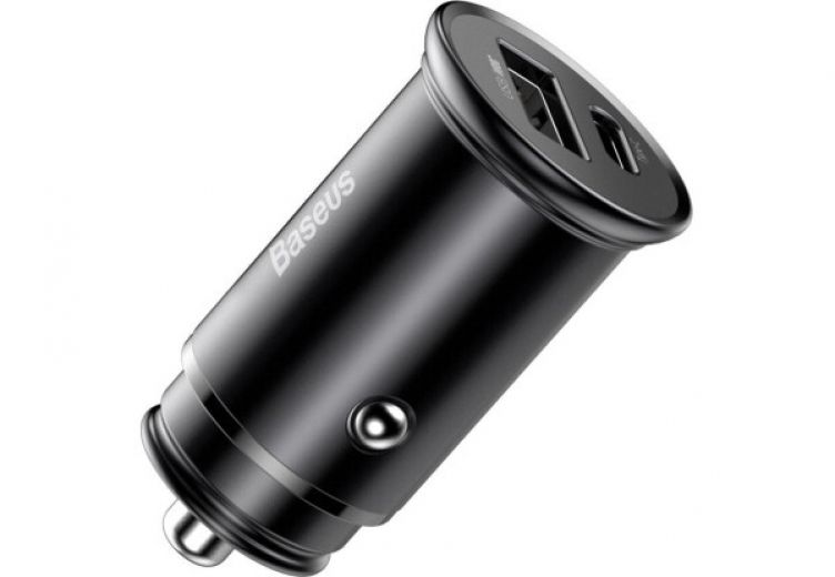 Автомобильное зарядное устройство Baseus Circular Metal PPS QC 30W (Support VOOC) (CCYS-C01) Black - фото Автомобильное зарядное устройство Baseus Circular Metal PPS QC 30W (Support VOOC) (CCYS-C01) Black - фото - интернет-магазин электроники и бытовой техники TTT