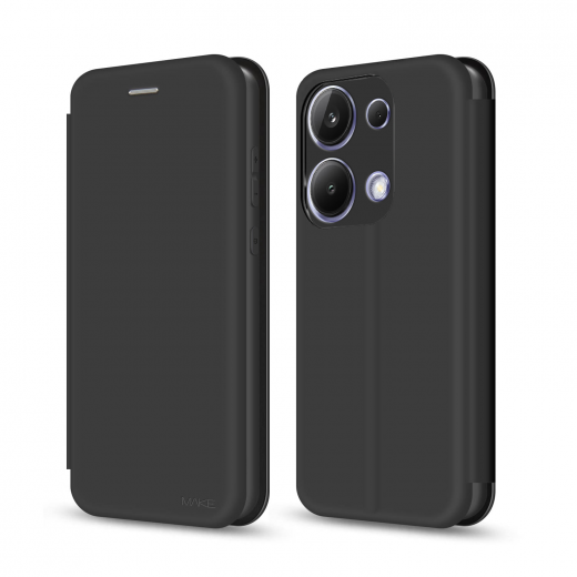 Чохол-книжка Make Flip Xiaomi Redmi Note 13 Pro 4G (MCP-XRN13P4G) Black - фото - інтернет-магазин електроніки та побутової техніки TTT