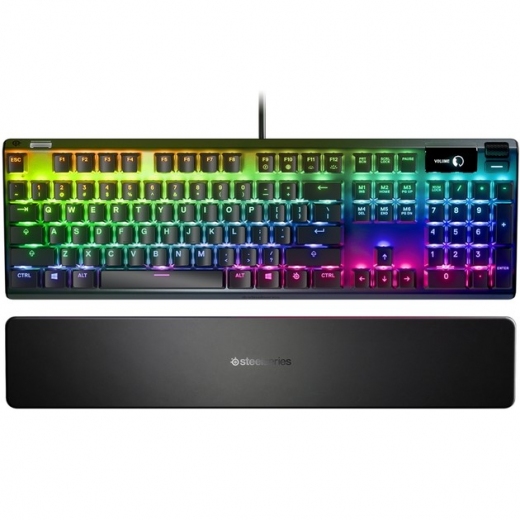 Проводная игровая механическая клавиатура SteelSeries Apex 7 Red Switch UA OLED Smart Display RGB USB (64636) Black  - фото - интернет-магазин электроники и бытовой техники TTT