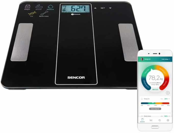 Весы напольные Sencor SBS8000BK - фото - интернет-магазин электроники и бытовой техники TTT
