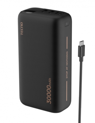 УМБ TECNO 30000mAh 22.5W (TPB-P302) Black - фото УМБ TECNO 30000mAh 22.5W (TPB-P302) Black - фото - интернет-магазин электроники и бытовой техники TTT