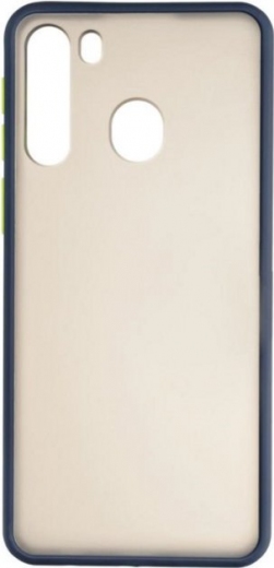 Панель Gelius Bumper Mat Case для Samsung Galaxy A21 (A215) (2099900794322) Blue - фото - інтернет-магазин електроніки та побутової техніки TTT