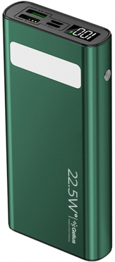 УМБ Gelius Lightstone GP-PB300i 20000mAh QC+PD 22.5W Green - фото УМБ Gelius Lightstone GP-PB300i 20000mAh QC+PD 22.5W Green - фото - інтернет-магазин електроніки та побутової техніки TTT
