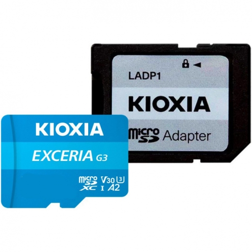 Карта пам'яті Kioxia Exceria G3 microSDXC 512GB Class 10 UHS-I + SD адаптер (LMEX3L512GG2) - фото - інтернет-магазин електроніки та побутової техніки TTT